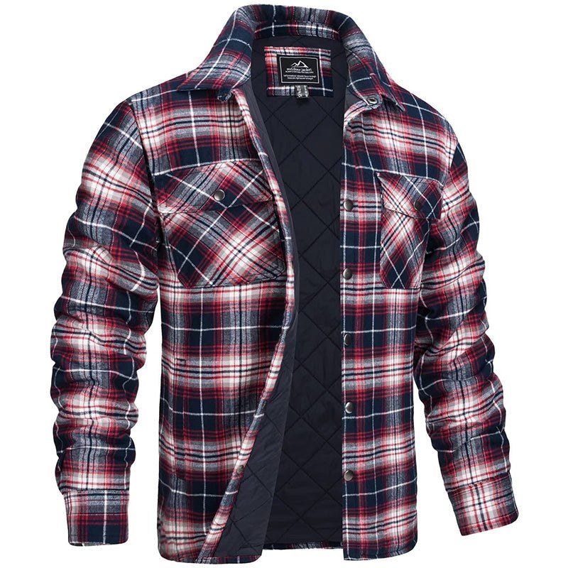 Rens Jacket with Checked in Red