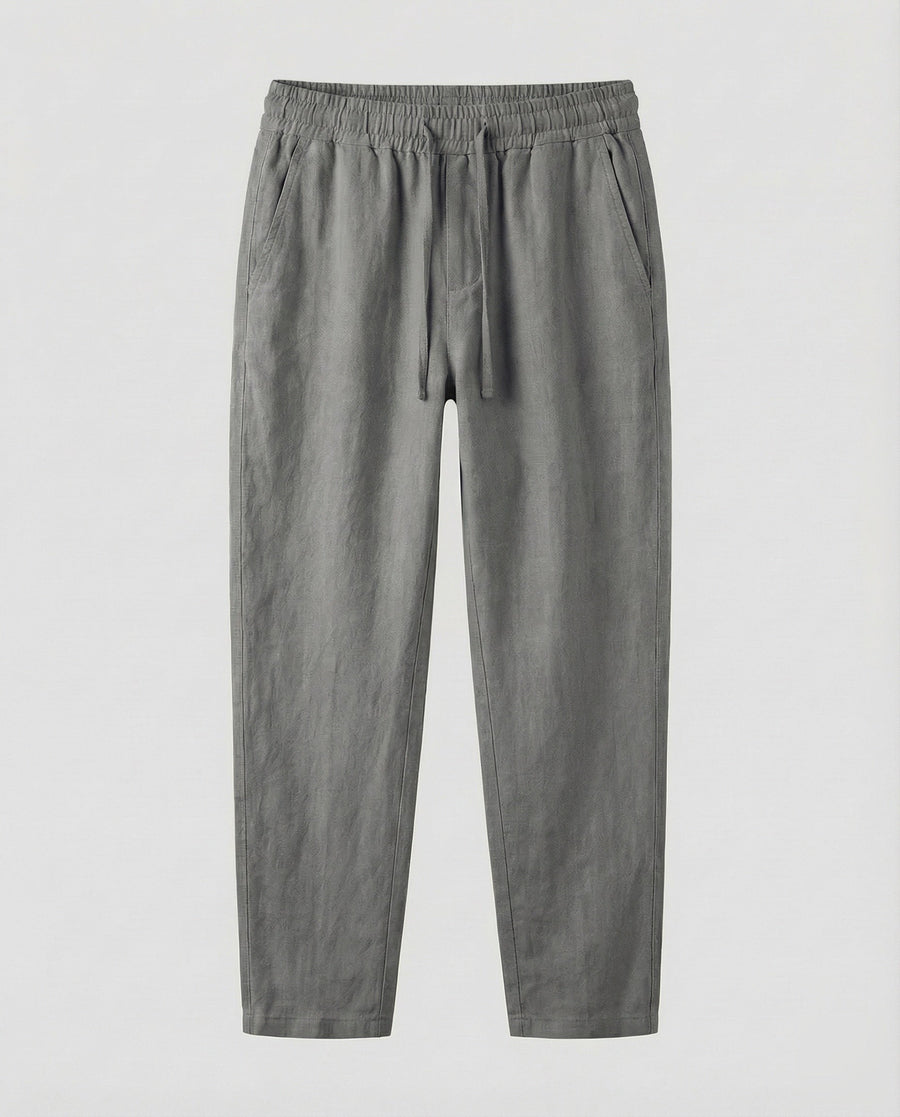 Rens Linen Trousers in Grey