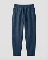 Rens Linen Trousers in Navy