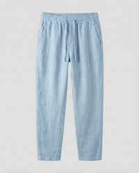 Rens Linen Trousers in Sky Blue