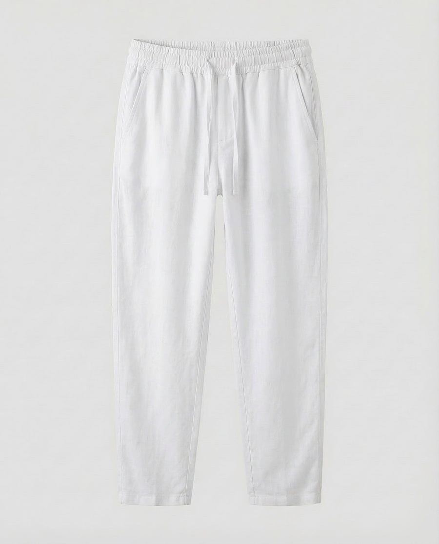 Rens Linen Trousers in White
