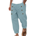 Rens Relaxed Linen Trousers with Side Pockets and Pockets
