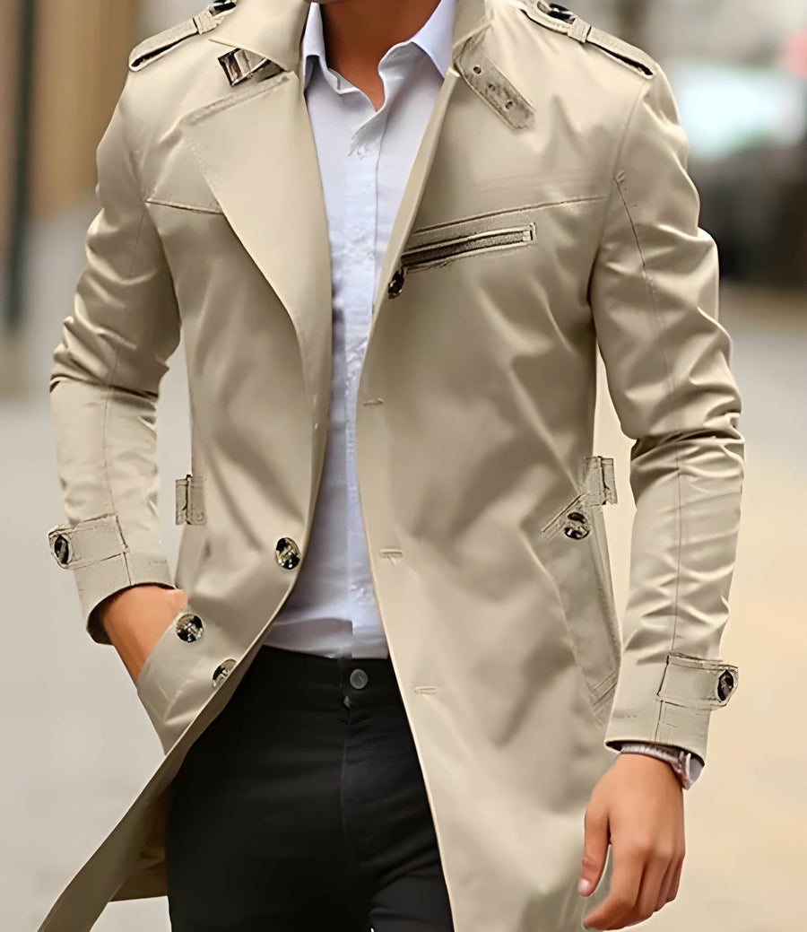 Rens Trench Coat in Beige