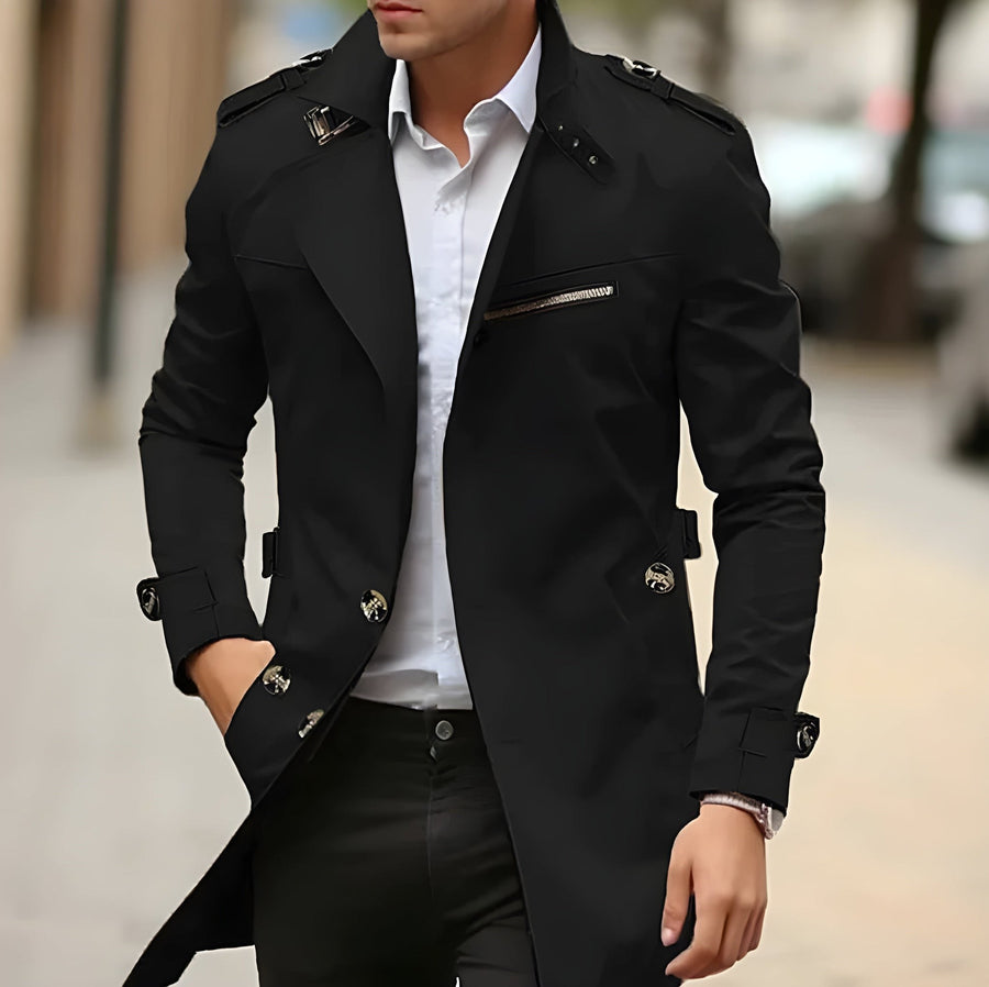 Rens Trench Coat in Schwarze