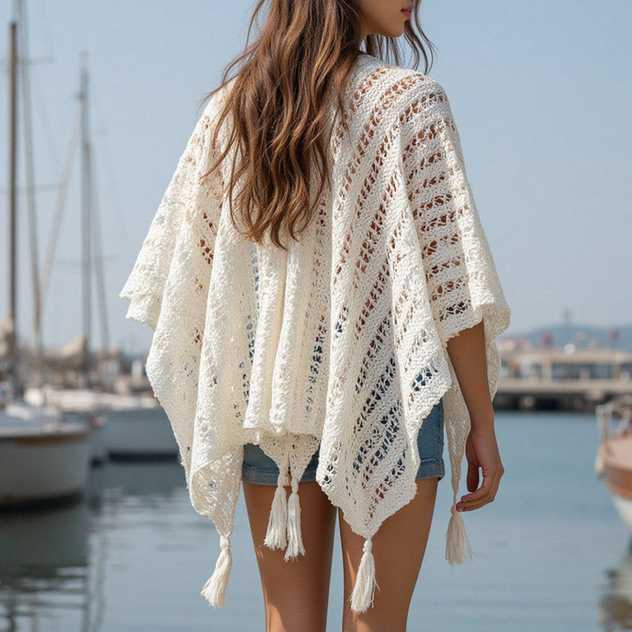 Rhea Airy Knit Poncho