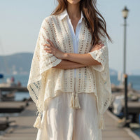 Rhea Airy Knit Poncho
