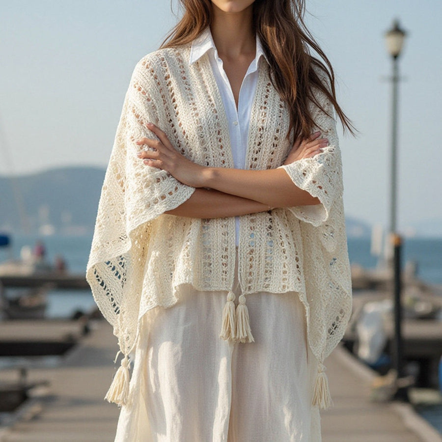 Rhea Airy Knit Poncho