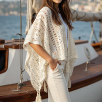 Rhea Airy Knit Poncho