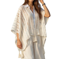 Rhea Airy Knit Poncho