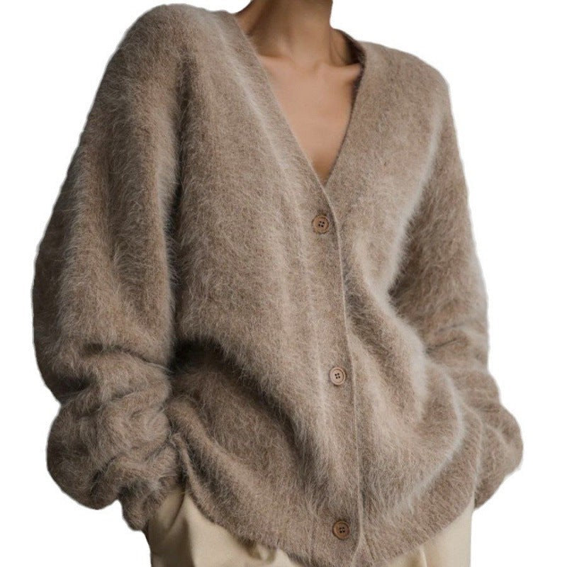 Rhea Cardigan with Long Sleeve in White