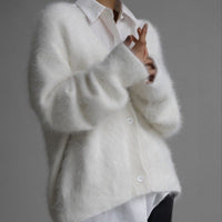 Rhea Cardigan with Long Sleeve in White