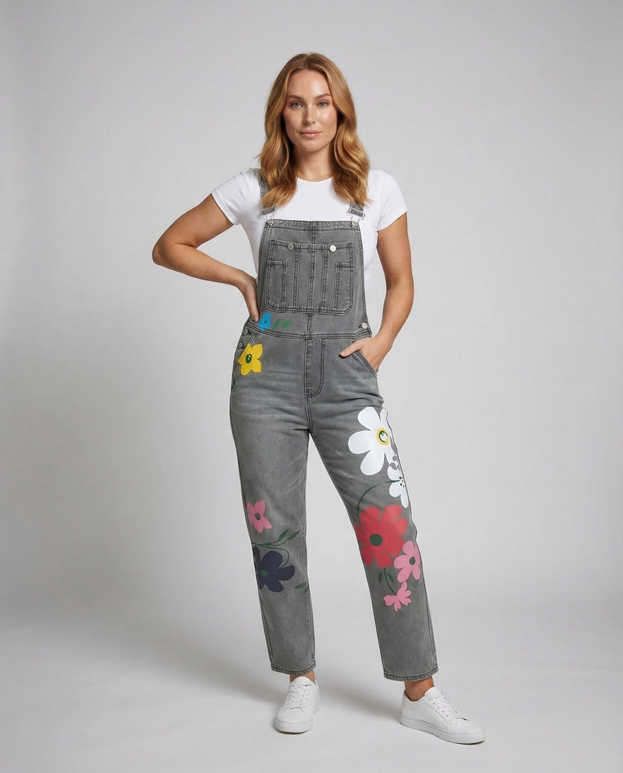 Rhea Denim Jumpsuit with Sleeveless