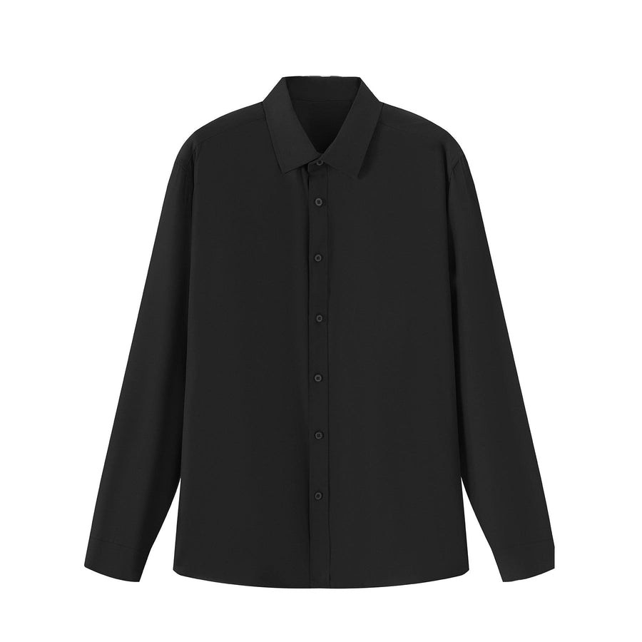 Rhea Elegant Shirt with Long Sleeve in Black