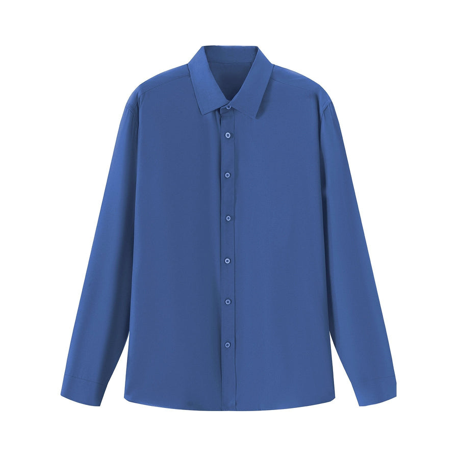 Rhea Elegant Shirt with Long Sleeve in Blue