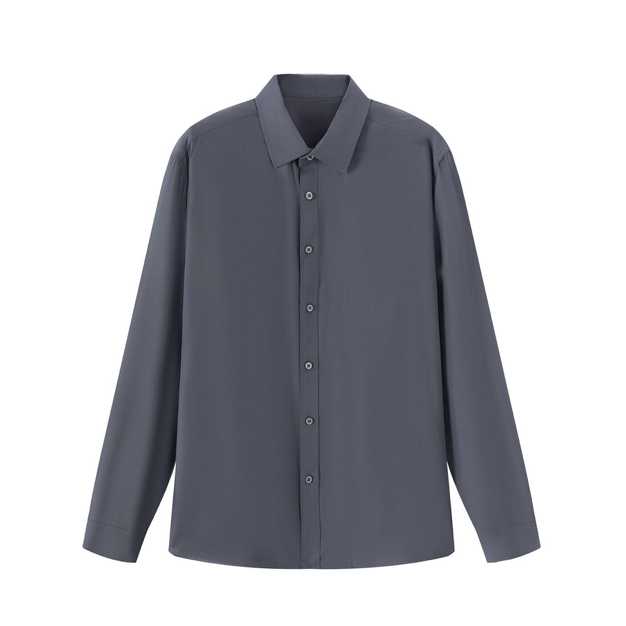 Rhea Elegant Shirt with Long Sleeve in Dark Grey