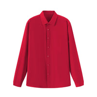 Rhea Elegant Shirt with Long Sleeve in Red