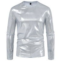 Rhea Shirt with Long Sleeve in Silver