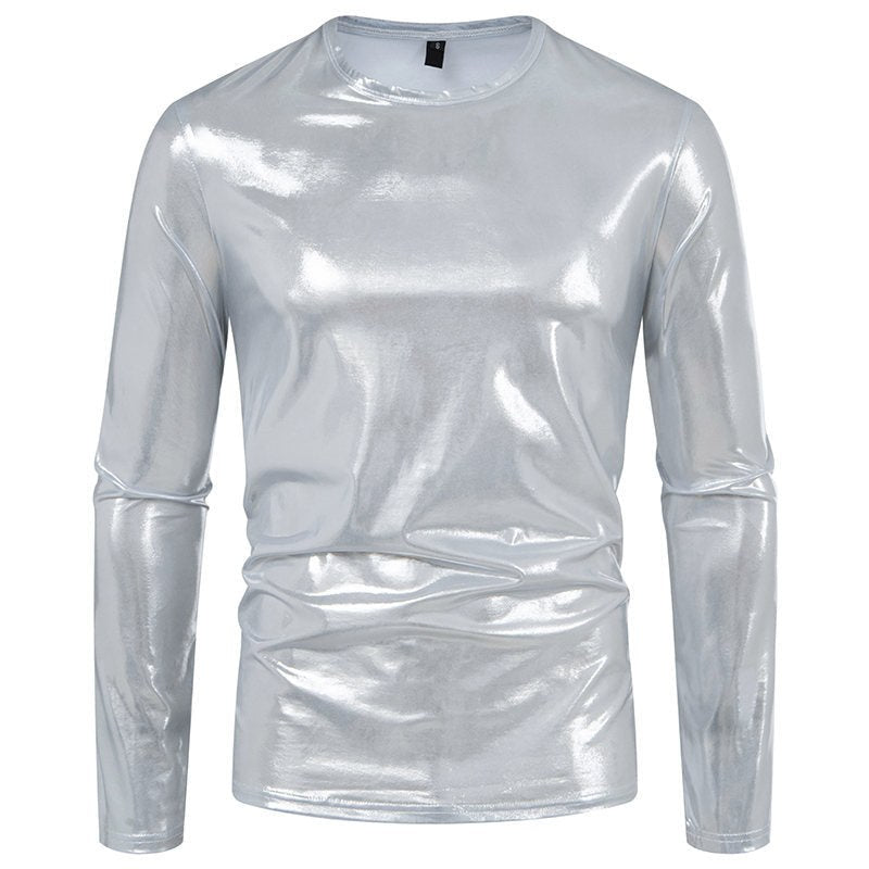 Rhea Shirt with Long Sleeve in Silver