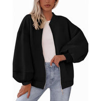 Rhiannon Casual Jacket with Zip Front and Oversized