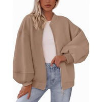 Rhiannon Casual Jacket with Zip Front and Oversized
