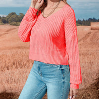 Rhiannon Casual Knit Sweater in White
