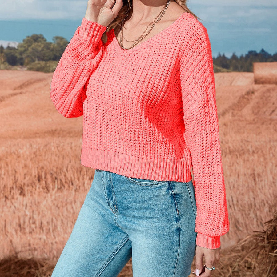 Rhiannon Casual Knit Sweater in White