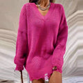 Rhiannon Casual Sweater with V-Neck and Oversized