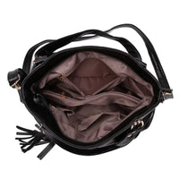 Rhiannon Retro Leather Tote in Charcoal