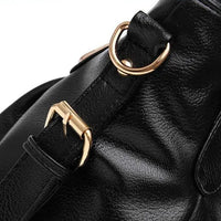 Rhiannon Retro Leather Tote in Charcoal