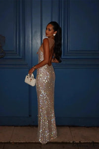 Evangeline Rhinestone Maxi Dress
