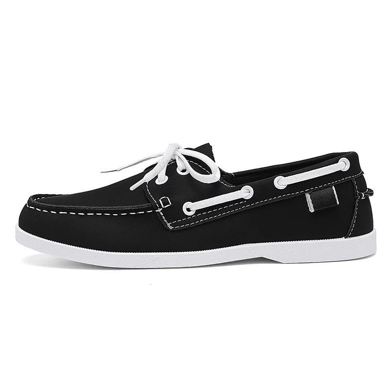 Rhodes Leather Loafer in Charcoal