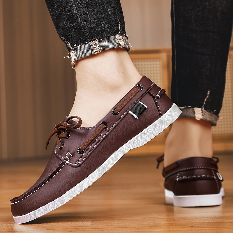 Rhodes Leather Loafer in Espresso Brown