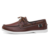 Rhodes Leather Loafer in Pearl & Charcoal