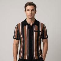 Rhys Spread Collar Shirt in Espresso