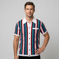 Rhys Spread Collar Shirt in Pearl