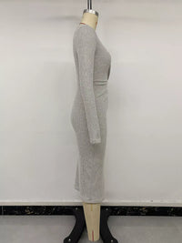 Celeste Ribbed Knit Midi Dress