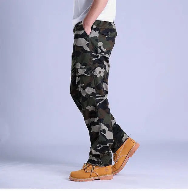 Ripstop Cotton Cargo Pants in Army Green