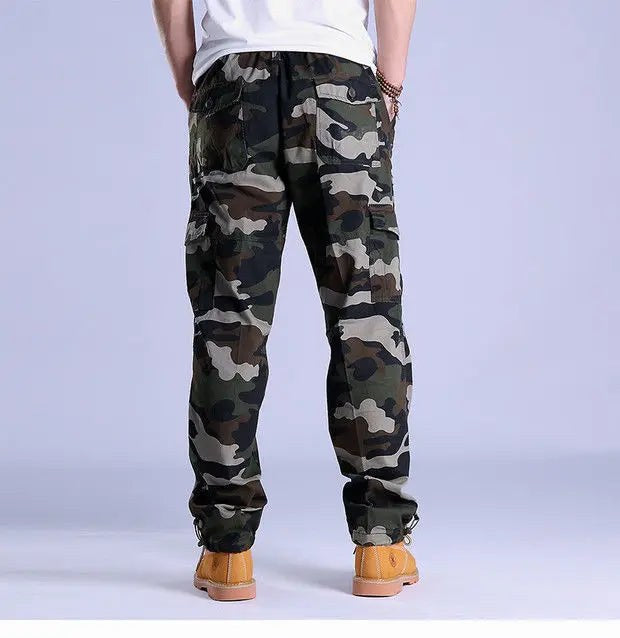 Ripstop Cotton Cargo Pants in Army Green