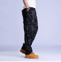 Ripstop Cotton Cargo Pants in Green Camo