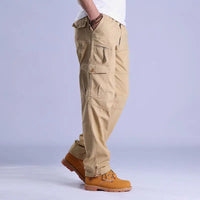 Ripstop Cotton Cargo Pants in Khaki