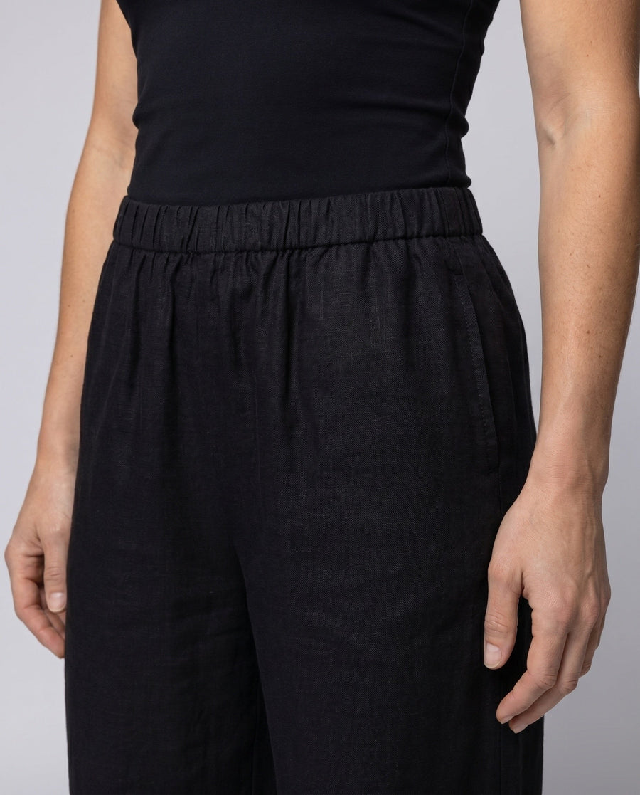 Rita Casual Linen Trousers with Elastic Waist