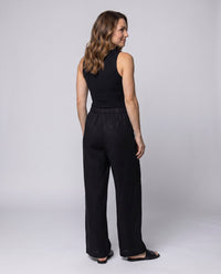 Rita Casual Linen Trousers with Elastic Waist