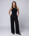 Rita Casual Linen Trousers with Elastic Waist
