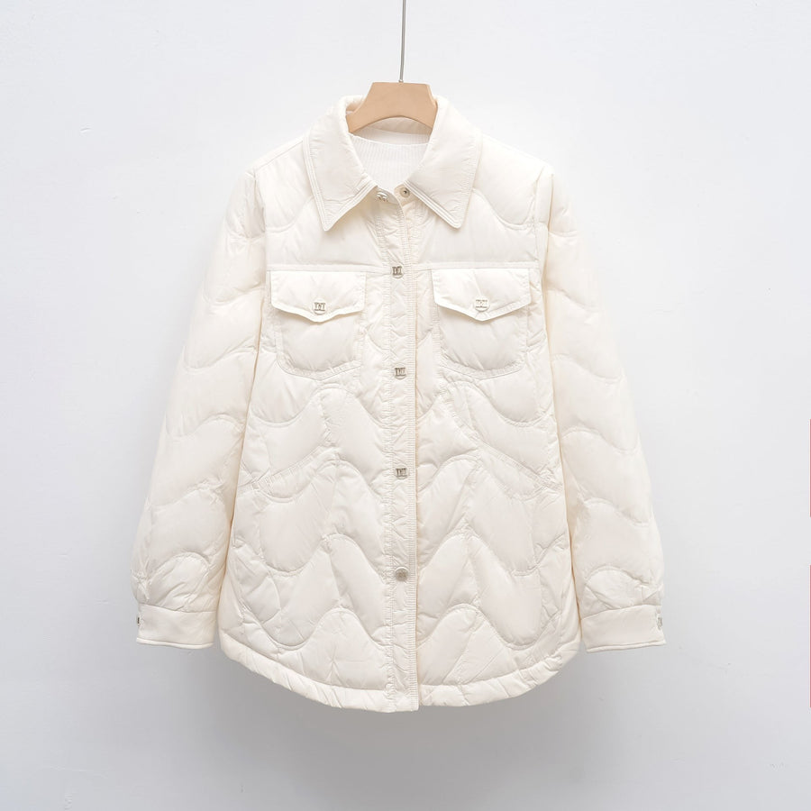 Rita Comfortable Jacket with Pockets in Beige