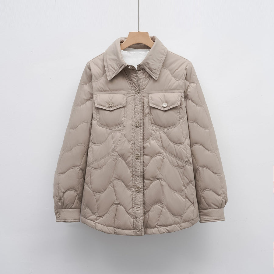Rita Comfortable Jacket with Pockets in Khaki