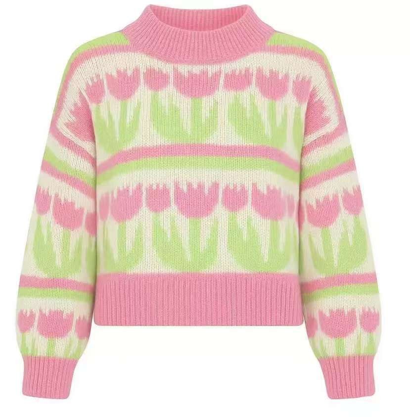 Rita Knit Sweater in Pink