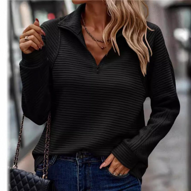 Rita Sweater with Zip Front