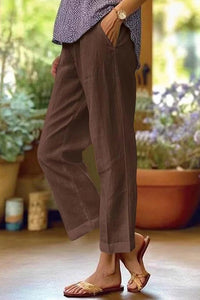 Rita™ Light Summer Trousers in Brown