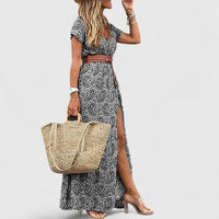 Natalie | Women's Casual Boho V-Neck Maxi Dress