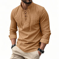 Roan Casual Shirt with Stand Collar